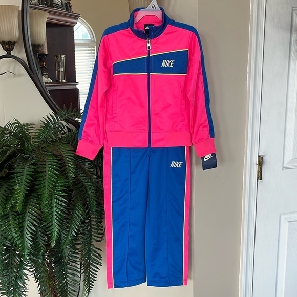 Brand New Nike Pink & Blue Tracksuit Zip Up Jacket Track Pants Sporty Activewear - Picture 16 of 16